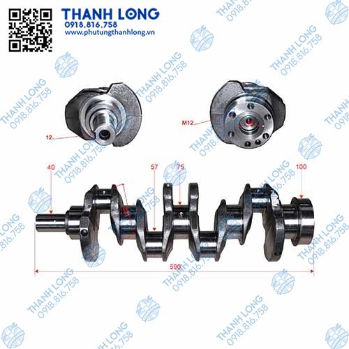 Trục cơ YN490QB bi 203 chất lượng lắp ráp (Antek)