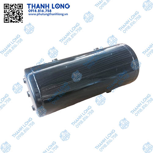 Bình hơi đôi phi 28cm dài 67cm , lỗ 16mm ,2 van xả nước, trước 3*M16 , sau 3*M16,  van xả 2*M1/2