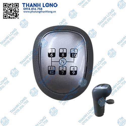Tay nắm cần đi số nhanh chậm HOWO 10 số, (ZEZ-C0042), số lùi dưới bên L, ren 12, 2 lỗ hơi