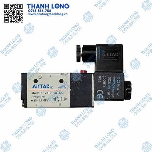 Van khí nén 3V210-08-NC - 3 lỗ (AIRTAC) 24V