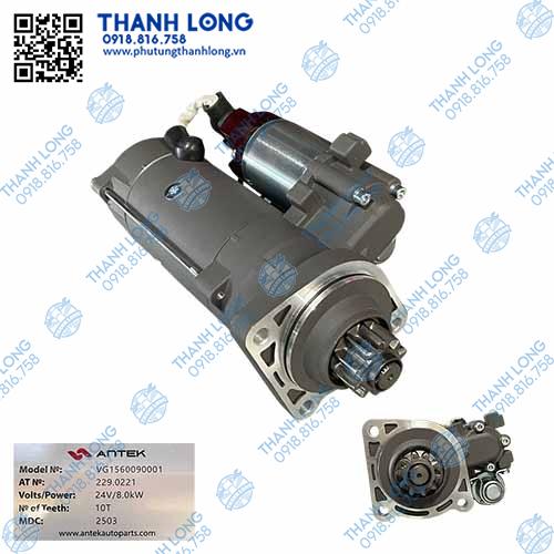 Củ đề Howo 336/371 (10R/24V/7,5KW) chất lượng lắp ráp (Antek)