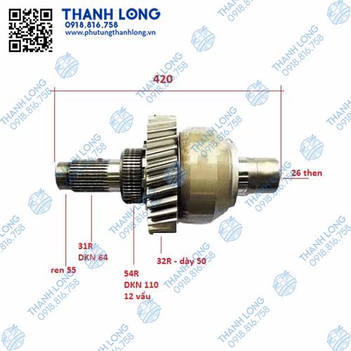 Vi sai tổng thành có trục truyền + bánh răng chủ động 32R, TGX