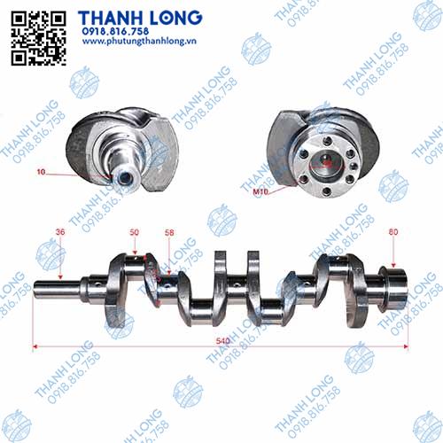 Trục cơ LD480/YD480/QC480ZLQ có gờ chất lượng lắp ráp (Antek)
