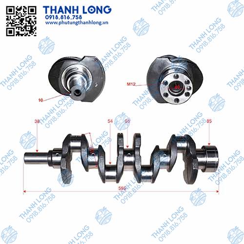 Trục cơ N485/4DWX83-73 không gờ chất lượng lắp ráp (Antek)
