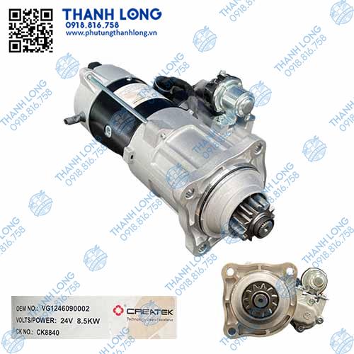 [P229.0029-02] Củ đề Howo 11R/3 tai D12/420 002 (24V-8.5kW) (CREATEK)