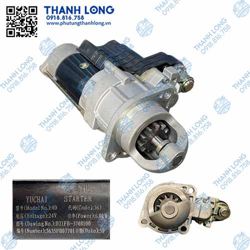 [P229.0022-03] Củ đề YC4108/D21FB 3 tai phi 52 ( Yuchai chính hãng ) (D21FB-3708100)