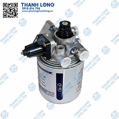 Bầu sấy khô HOWO/CA151, lỗ 12 liền van <2M22-1M12> WABCO - Thaco 7T2-8T3