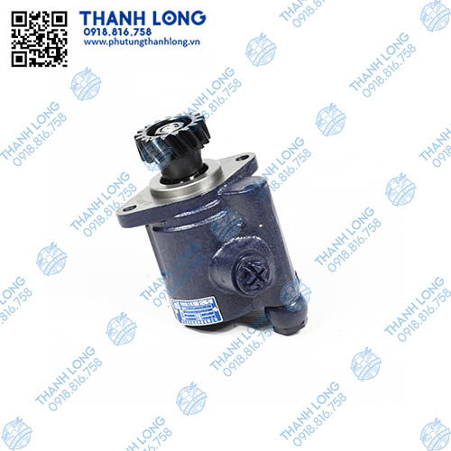 Bơm trợ lực tay lái WP10,17R dầy 2 cm /8 lỗ  ,quay phải ,cút ngang, DZ9100130045/ZYB-1525R/144 (Quanxing)