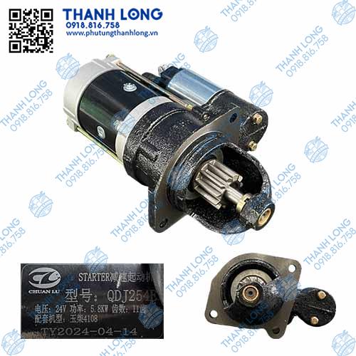 [P229.0027-02] Củ đề 4108, QDJ254E (24V-2.5kW)  nhãn hiệu CHUAN LU