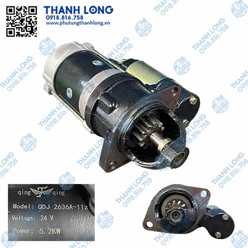 [P229.0021-03] Củ đề QDJ2636A-11Z (24V-5.2kW) (Qing qing)