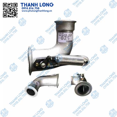 Cúp bô (Van cài ống xả cầu sau) HOWO 2009 cong 2 đầu có gờ