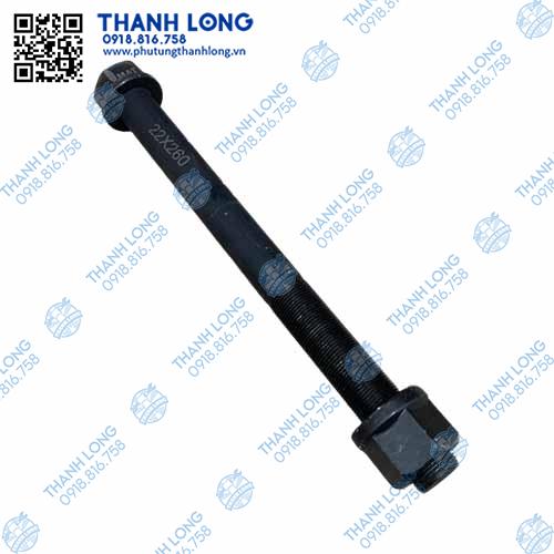 Bu lông phi 22 dài 280 bắt tăm bông Howo V7G (MAT)