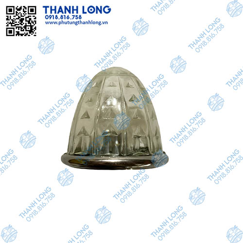 Đèn bánh ú đé INOX, bóng thủy tinh (2 tim)